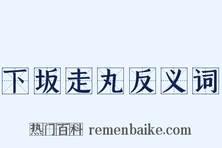 下坂走丸反义词是什么意思的图片